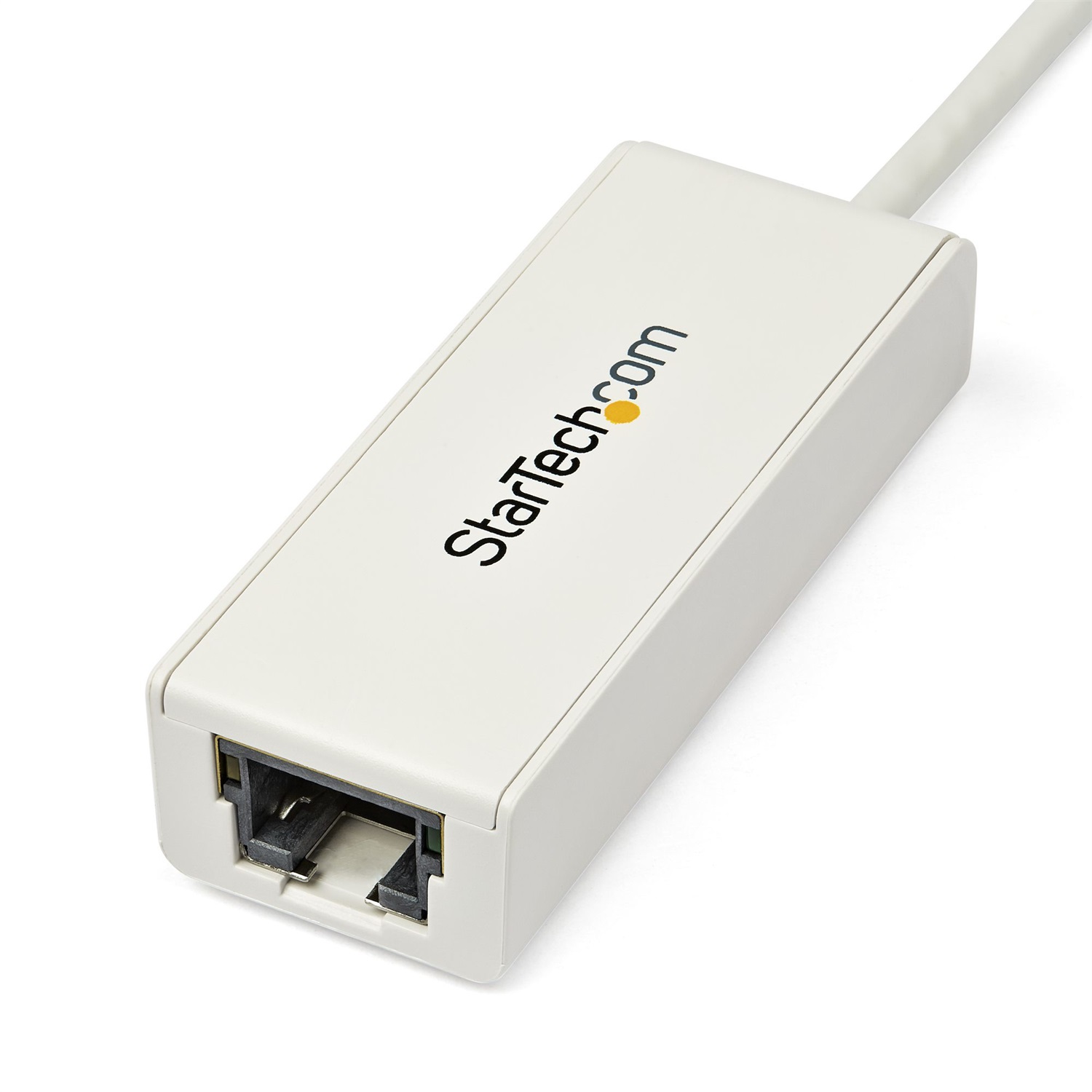 StarTech.com Adattatore di rete NIC USB 3.0 a Ethernet Gigabit RJ45 10/100/1000 Mb/s - M/F Cablato, 5000 Mbit/s, Bianco