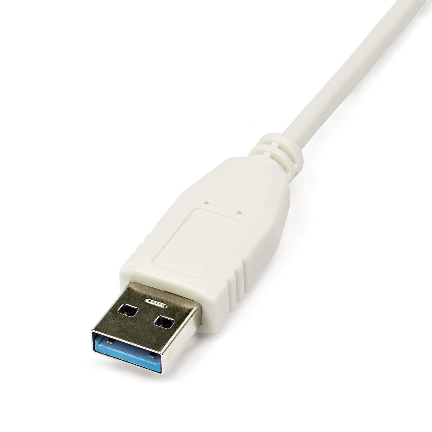 StarTech.com Adattatore di rete NIC USB 3.0 a Ethernet Gigabit RJ45 10/100/1000 Mb/s - M/F Cablato, 5000 Mbit/s, Bianco