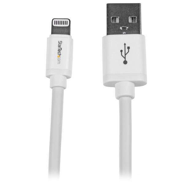 StarTech.com Cavo Lightning a USB da 2 m - Connettore 8 pin Apple MFi, Bianco, Maschio-Maschio per iPhone/iPod/iPad