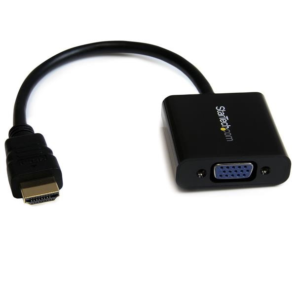 StarTech.com Adattatore HDMI a VGA - Convertitore attivo HDMI a VGA per Portatili, Desktop, Laptop, Ultrabook - Risoluzione 1920 x 1080, 1080p, 60 Hz, Nero, HD2VGAE2