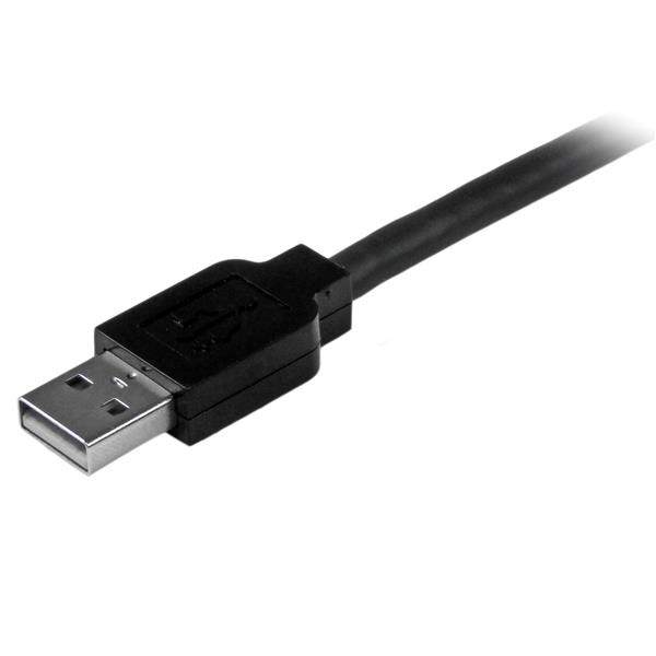StarTech.com Cavo Active USB 2.0 A a B da 15 m - Maschio/Maschio, 0,48 Gbit/s, Alluminio, Nero