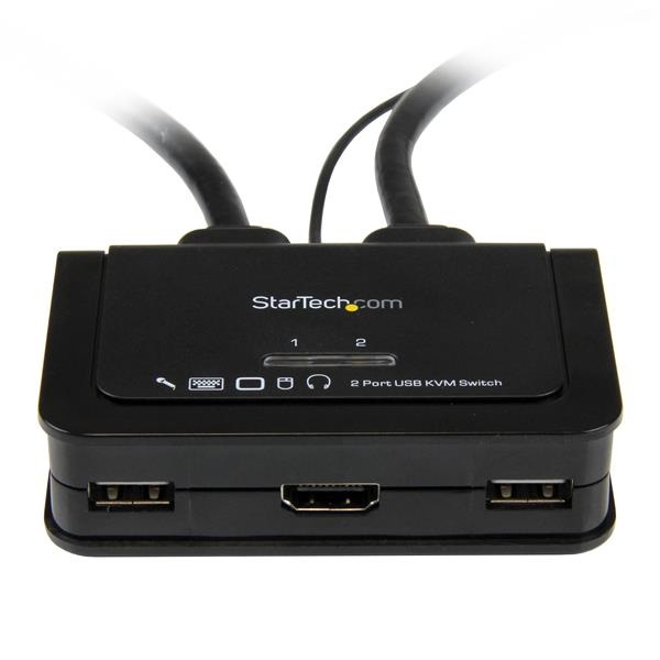 StarTech.com Switch KVM 2 Porte HDMI USB con Audio e Switch Remoto - Risoluzione 1920 x 1200, Alimentazione USB