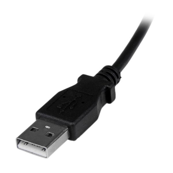 StarTech.com Cavo Micro USB 2 m - A a Micro B Angolare Verso il Basso, USB 2.0, 0,48 Gbit/s, Nero