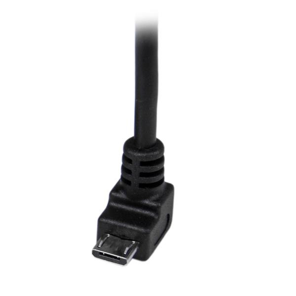 StarTech.com Cavo Micro USB 2 m - A a Micro B Angolare Verso il Basso, USB 2.0, 0,48 Gbit/s, Nero