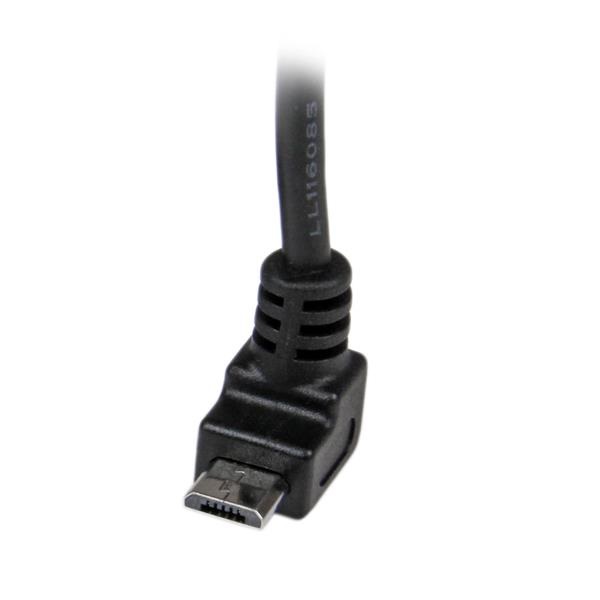StarTech.com Cavo micro USB 1 m - A a Micro B con angolare verso l'alto, USB 2.0, Maschio/Maschio, Nero