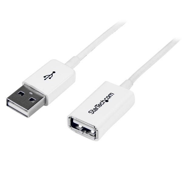 StarTech.com Cavo di prolunga USB 2.0 da 1 m A ad A - M/F, colore bianco, velocità fino a 480 Mbit/s