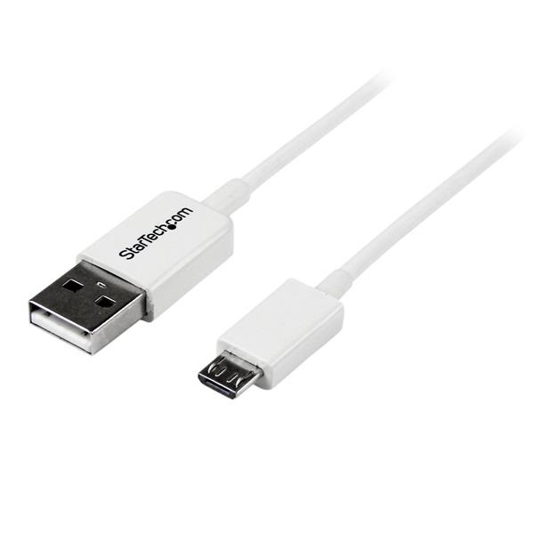 StarTech.com Cavo Micro USB Bianco 1 m - USB A a Micro-USB B, Maschio/Maschio, USB 2.0