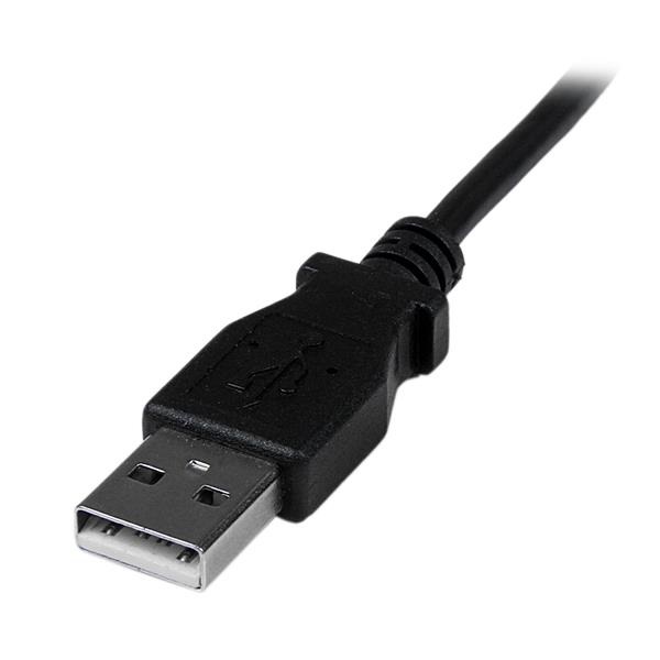 StarTech.com Cavo mini USB 2 m - USB A maschio a Mini USB B maschio angolare verso il basso, 480 Mbps