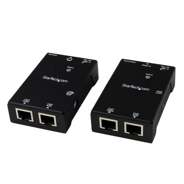 StarTech.com Extender HDMI via CAT5/CAT6 con Power Over Cable - 50 m, 1920 x 1080 Pixel, Trasmettitore e Ricevitore AV, Cablato, Nero