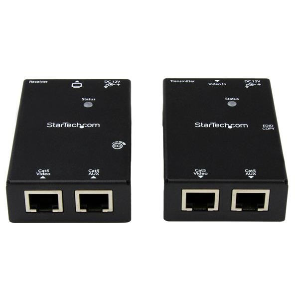 StarTech.com Extender HDMI via CAT5/CAT6 con Power Over Cable - 50 m, 1920 x 1080 Pixel, Trasmettitore e Ricevitore AV, Cablato, Nero