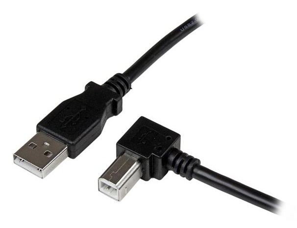 StarTech.com Cavo USB 2.0 A a B con angolare destro da 1 m - Maschio/Maschio, 480 Mbps, Nero