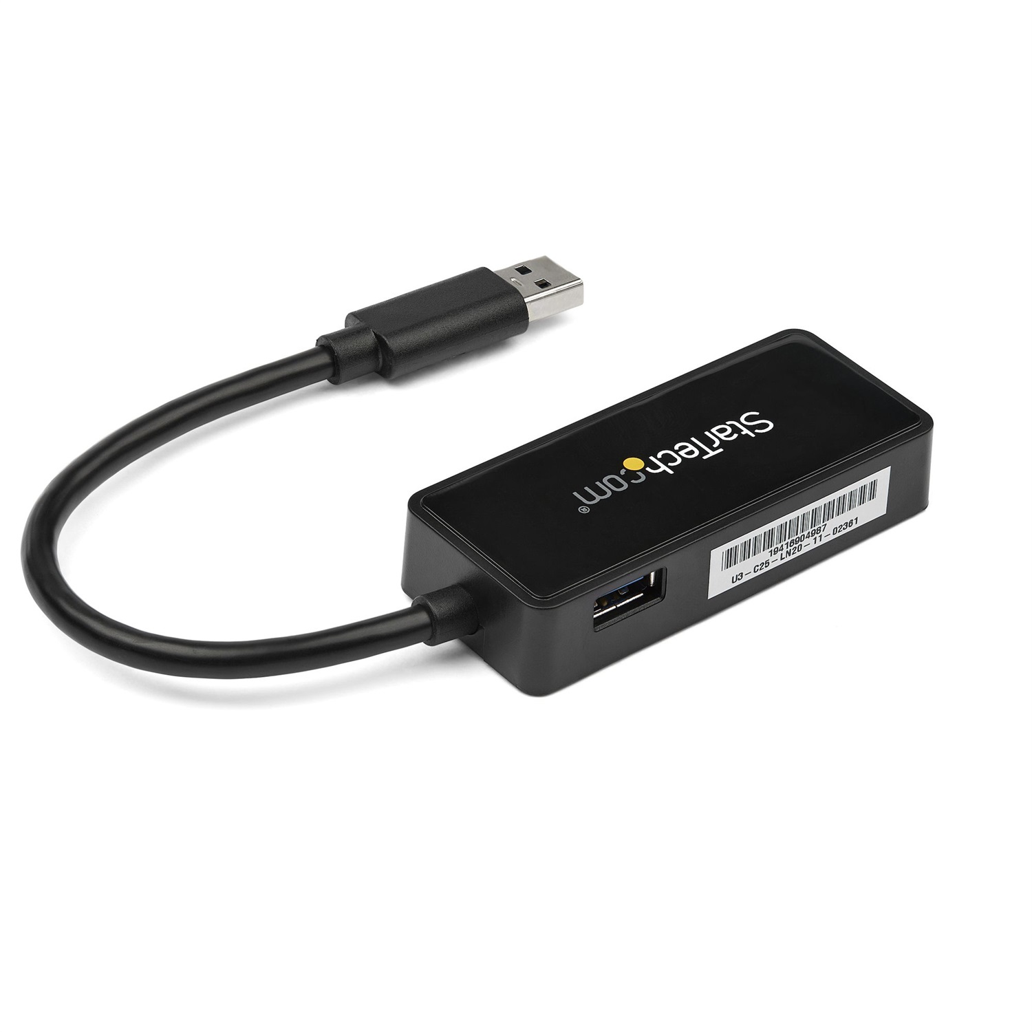 StarTech.com Adattatore USB 3.0 a Ethernet Gigabit (RJ45) - Scheda di rete NIC esterna con porta USB integrata - Cablato, 5000 Mbit/s, Nero
