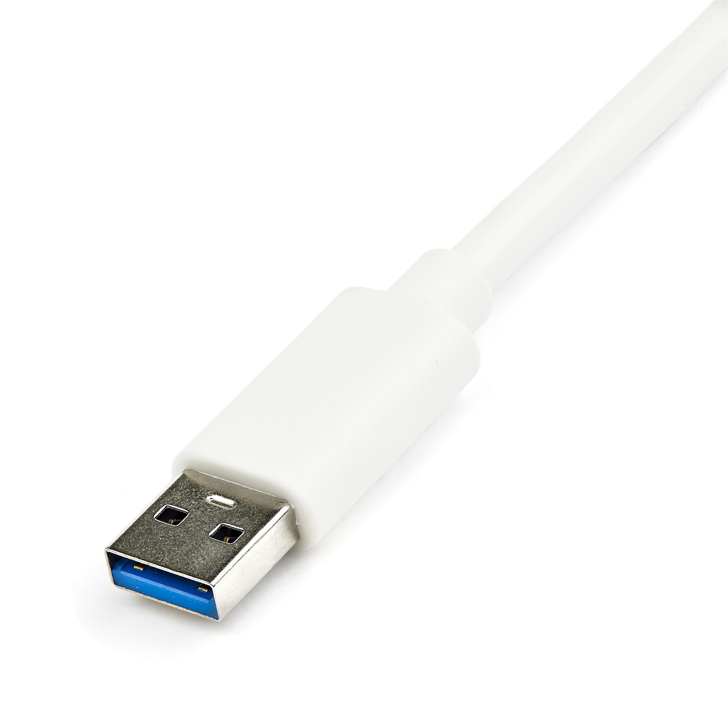 StarTech.com Adattatore USB 3.0 a Ethernet Gigabit RJ45 - Scheda di rete NIC esterna con porta USB pass-through integrata - Bianco