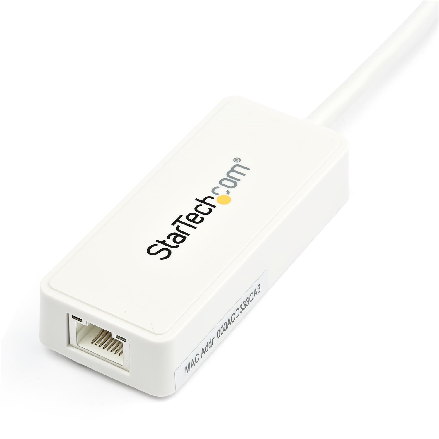 StarTech.com Adattatore USB 3.0 a Ethernet Gigabit RJ45 - Scheda di rete NIC esterna con porta USB pass-through integrata - Bianco
