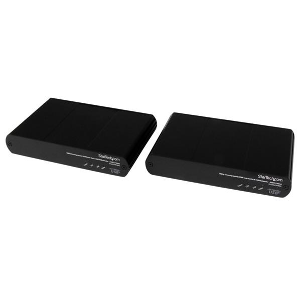 StarTech.com Extender console KVM HDMI Cat 5e/Cat 6 USB - 1080p non compresso, 100 m, 1920 x 1200 Pixel, Nero, Alluminio