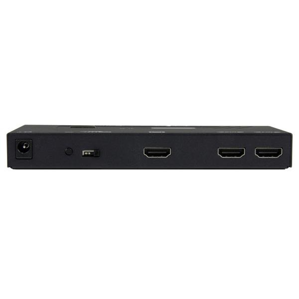 StarTech.com Switch HDMI a 2 porte con commutazione automatica e prioritaria - Supporta risoluzioni fino a 1080p, Alluminio e Plastica, Nero, 10 m