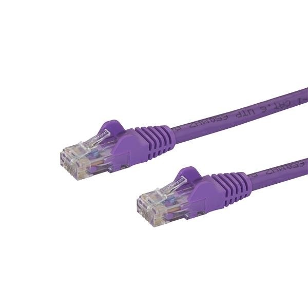 StarTech.com Cavo di rete Cat 6 - Cavo Patch Ethernet Gigabit viola 2m RJ-45 Maschio-Maschio antigroviglio