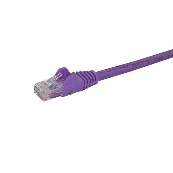 StarTech.com Cavo di rete Cat 6 - Cavo Patch Ethernet Gigabit viola 2m RJ-45 Maschio-Maschio antigroviglio