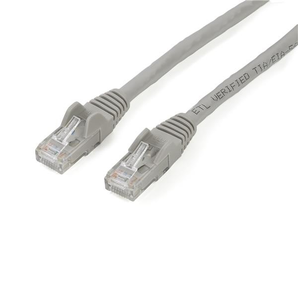 StarTech.com Cavo di rete Cat 6 - Cavo Patch Ethernet Gigabit grigio antigroviglio da 2m, U/UTP, RJ-45, Placcatura Oro