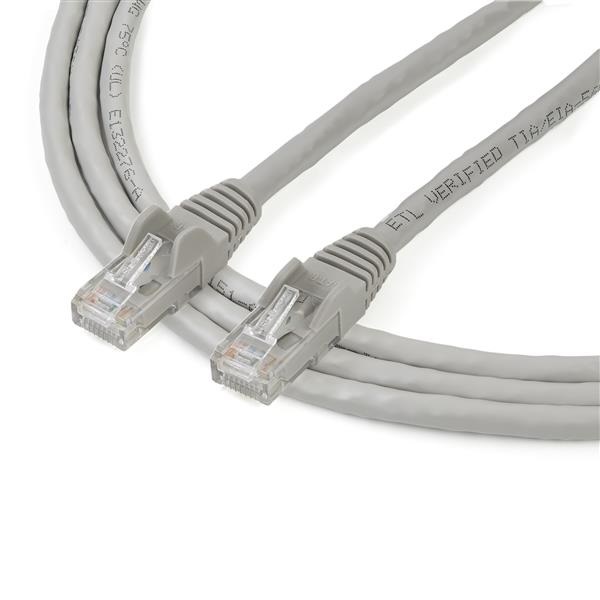 StarTech.com Cavo di rete Cat 6 - Cavo Patch Ethernet Gigabit grigio antigroviglio da 2m, U/UTP, RJ-45, Placcatura Oro