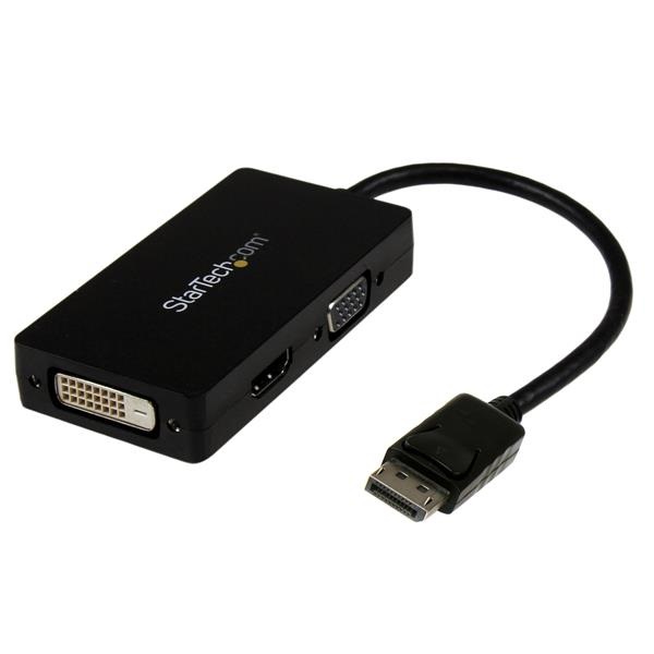 StarTech.com Cavo Adattatore 3 in 1 DisplayPort a VGA/DVI/HDMI - Convertitore DP a VGA, DVI, HDMI - 0,15 m, 1920x1200, 1080p