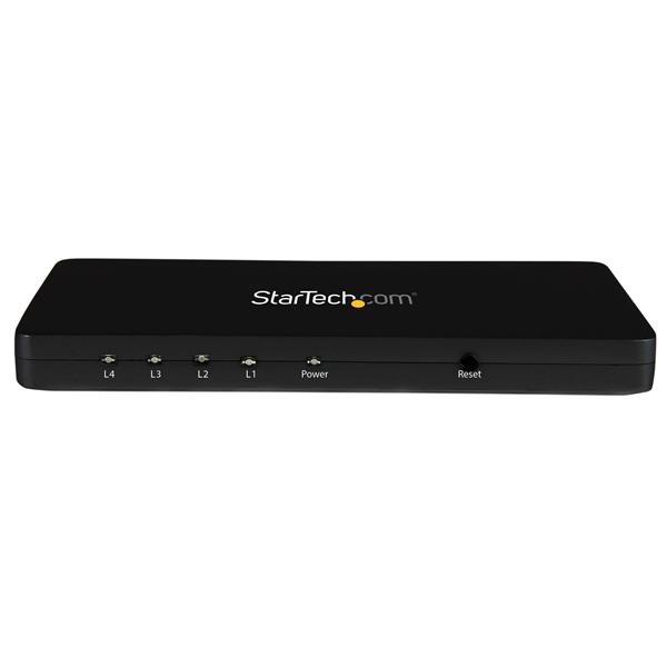 StarTech.com Sdoppiatore Splitter Video HDMI 4K @ 30Hz 1 ingresso 4 uscite 1x4 porte in alluminio, Nero, Modello ST124HD4K