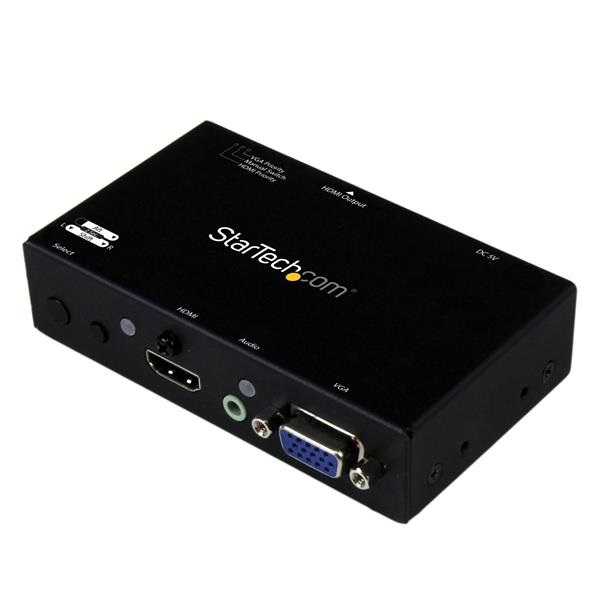 StarTech.com Switch Commutatore 2x1 HDMI VGA a HDMI - Convertitore HDMI/VGA con commutazione prioritaria - Modello VS221VGA2HD - Fino a 1080p
