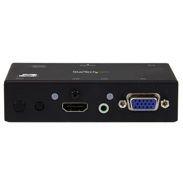 StarTech.com Switch Commutatore 2x1 HDMI VGA a HDMI - Convertitore HDMI/VGA con commutazione prioritaria - Modello VS221VGA2HD - Fino a 1080p