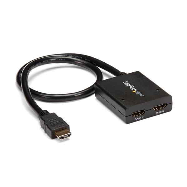 StarTech.com Sdoppiatore Splitter Video HDMI 4K @ 30Hz 1x2 - 1 Ingresso, 2 Uscite, Alimentato via Adattatore o USB, Supporta Risoluzioni Fino a 3840 x 2160 Pixel