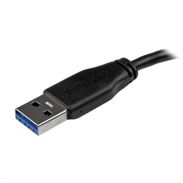 StarTech.com Cavo USB 3.0 Tipo A a Micro B slim - 15 cm, Maschio/Maschio, USB 3.2 Gen 1, 5 Gbps, Nero