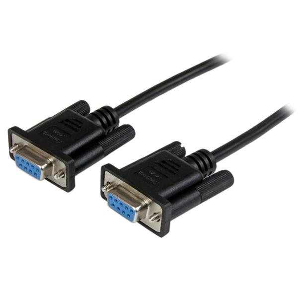 StarTech.com Cavo Seriale RS232 DB9 Null Modem 1m - Femmina/Femmina, Nero