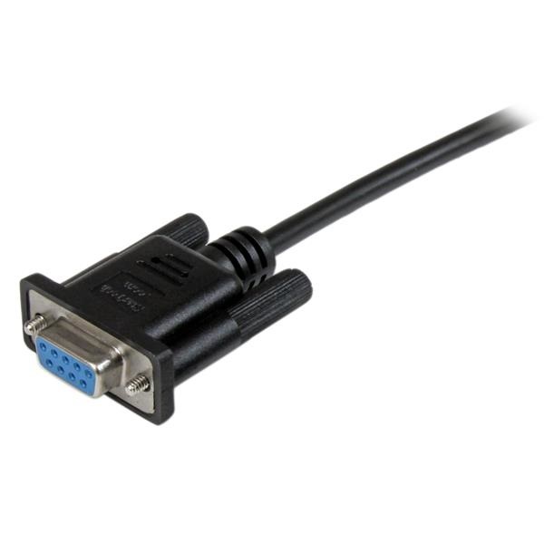StarTech.com Cavo Seriale RS232 Null Modem DB9 Femmina/Femmina 2m - Nero, Alta Qualità con Schermatura