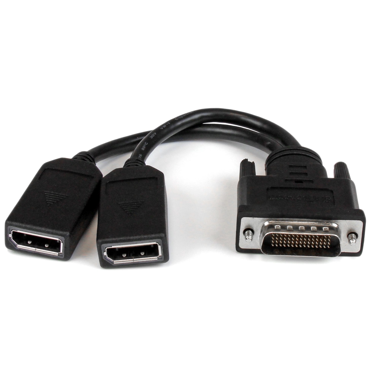 StarTech.com Cavo Adattatore DMS-59 a doppio DisplayPort - Convertitore LFH59 a 2 uscite DP, 20 cm, 4K Ultra HD, Nero