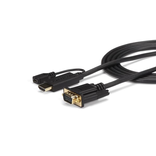 StarTech.com Cavo Convertitore attivo HDMI a VGA - Adattatore HDMI M/M a VGA 1920x1200 / 1080p Nero da 1,8m