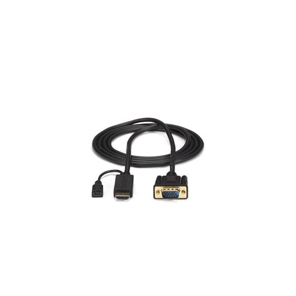 StarTech.com Cavo Convertitore attivo HDMI a VGA - Adattatore HDMI M/M a VGA 1920x1200 / 1080p Nero da 1,8m