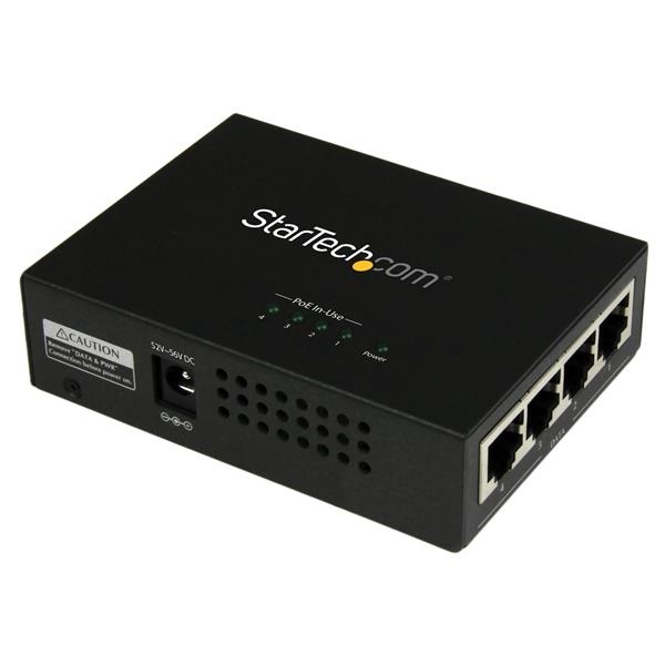 StarTech.com Iniettore PoE Gigabit a 4 porte - Power over Ethernet 802.3af/at