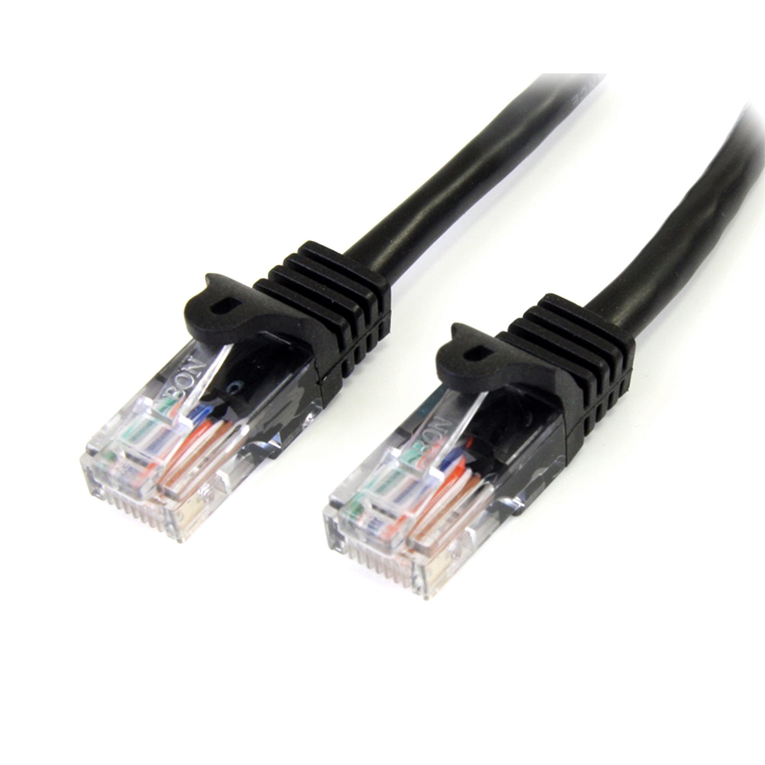 StarTech.com Cavo di rete CAT 5e - Cavo Patch Ethernet RJ45 UTP Nero 2m Antigroviglio con Placcatura Oro