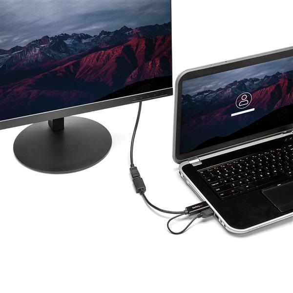 StarTech.com Adattatore HDMI a DisplayPort 4K - Convertitore attivo con alimentazione USB, 25.5 cm, Nero