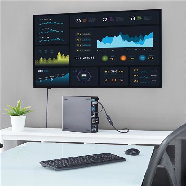 StarTech.com Adattatore HDMI a DisplayPort 4K - Convertitore attivo con alimentazione USB, 25.5 cm, Nero