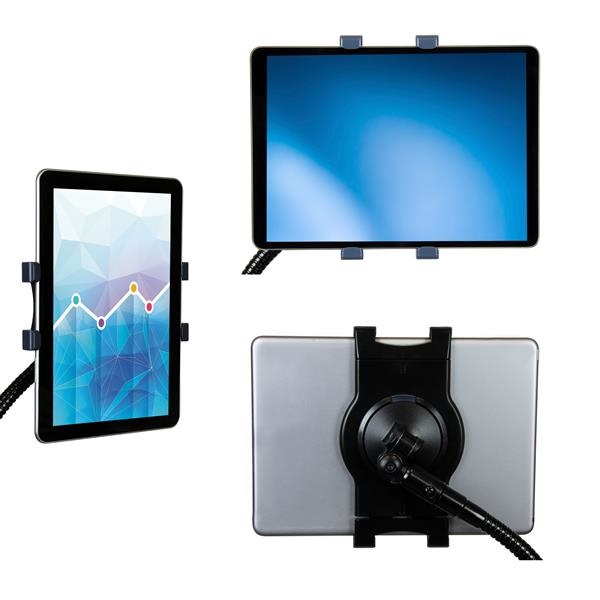 StarTech.com Supporto a collo di cigno per Tablet da 7 a 11 pollici - Braccio Articolabile con Morsetto da Scrivania e Rotazione a 360 gradi - Nero