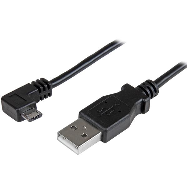 StarTech.com Cavo di ricarica e sincronizzazione micro USB 1 m - USB-A a Micro B ad angolo destro - M/M - 0,25mm², USB 2.0, 0,48 Gbit/s, Nero