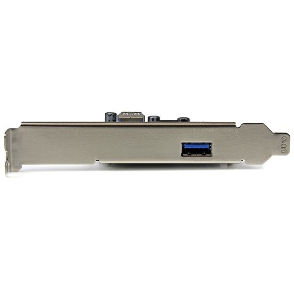 StarTech.com Scheda USB 3.1 a 2-porte (10Gbps) - USB-A, 1x esterna, 1x interna, PCIe, Piena altezza/Basso profilo, Compatibile con USB 3.2 Gen 1 e PCIe 3.0