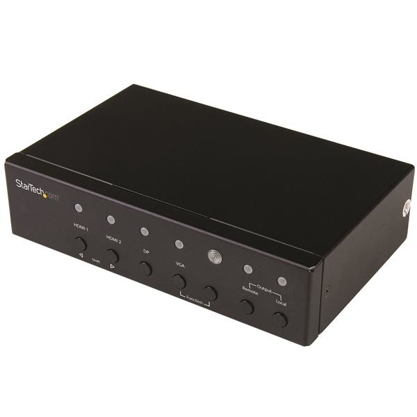 StarTech.com Trasmettitore HDMI, VGA e DP via HDBaseT - Risoluzione 4K, Commutazione Prioritaria Automatica, Distanza fino a 70 m