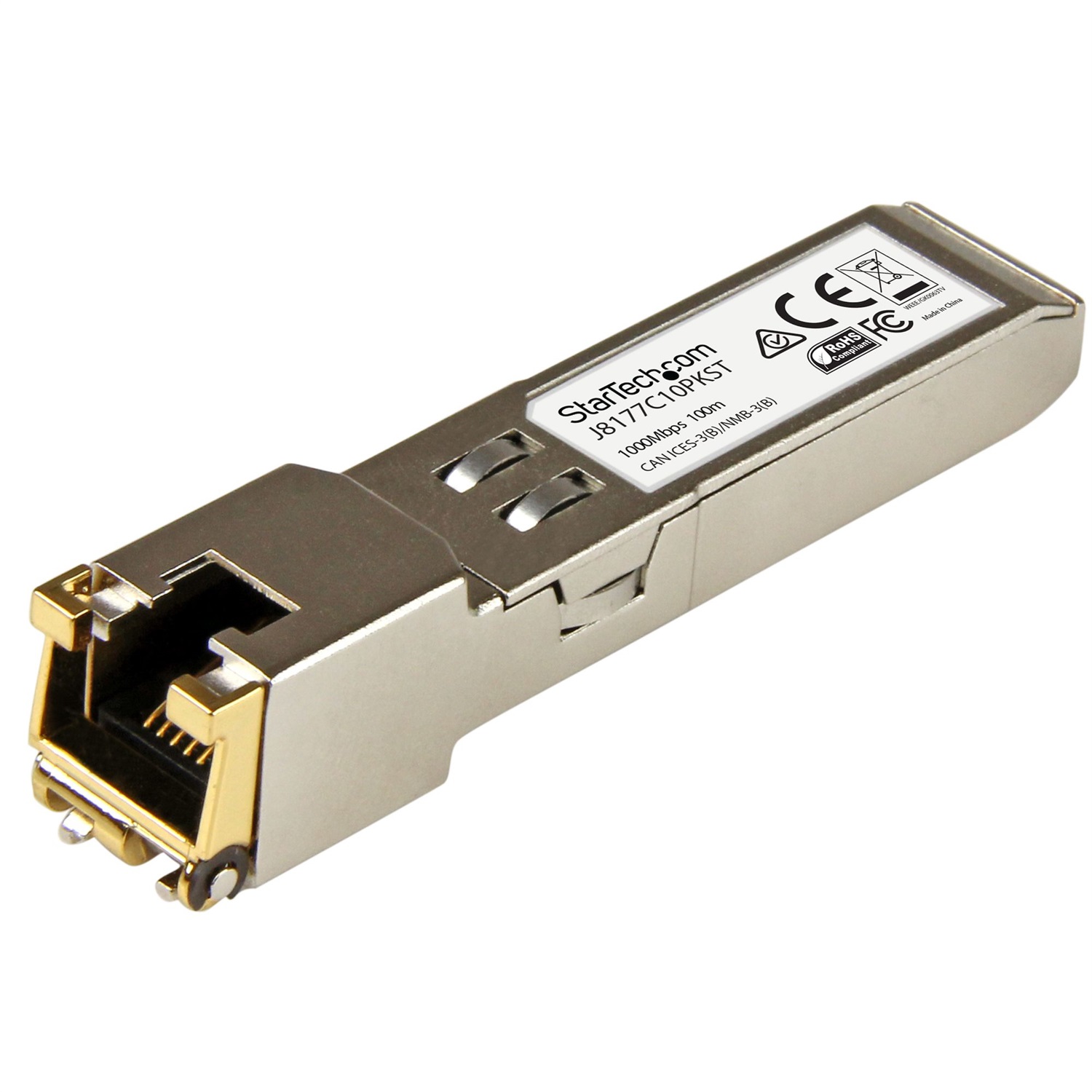 StarTech.com Modulo Ricetrasmettitore SFP Compatibile HP J8177C - 1000BASE-T - Rame - 10 Unità