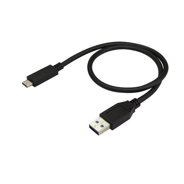 StarTech.com Cavo USB-A a USB-C da 0,5m - USB 3.1 (10 Gbps), Nero