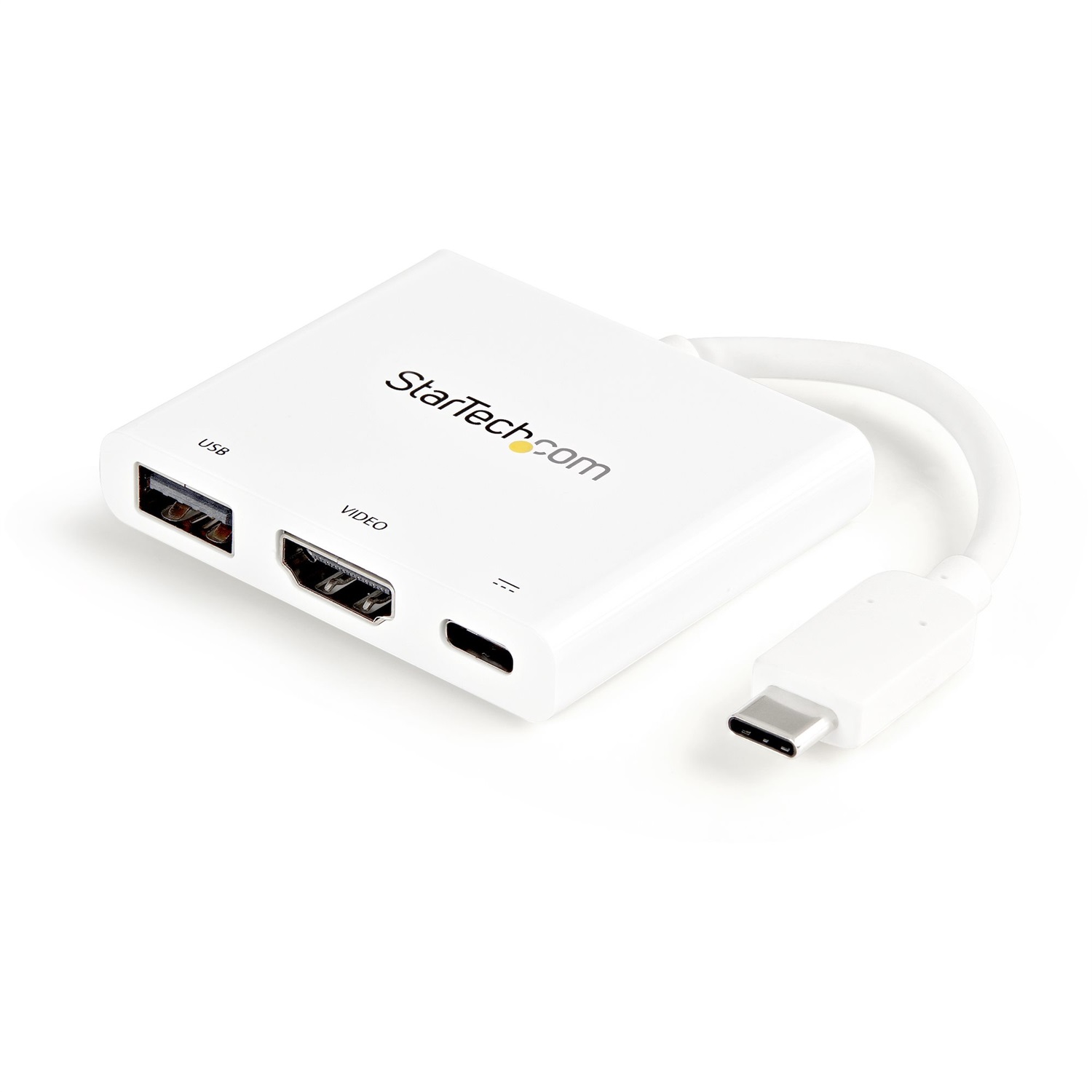 StarTech.com Adattatore Multifunzione USB-C a HDMI 4K con Power Delivery 60W e Porta USB-A - Bianco