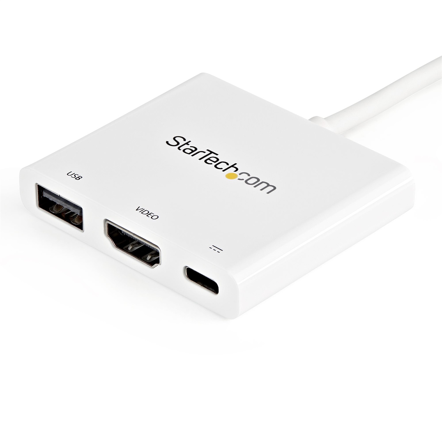 StarTech.com Adattatore Multifunzione USB-C a HDMI 4K con Power Delivery 60W e Porta USB-A - Bianco