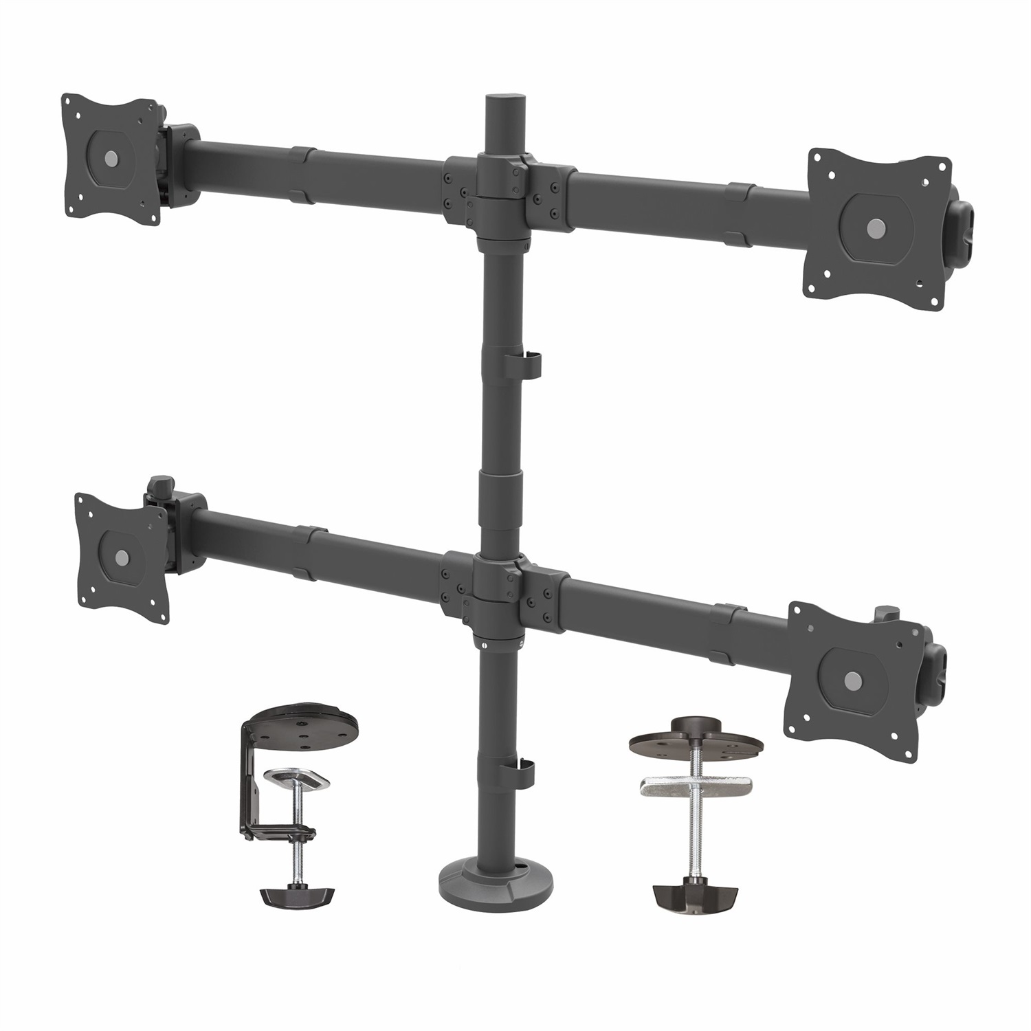 StarTech.com Braccio Articolato da Scrivania per 4 Monitor - Supporto VESA fino a 27'' - Struttura in Acciaio Robusto - Kit di Montaggio Incluso - Braccio Regolabile