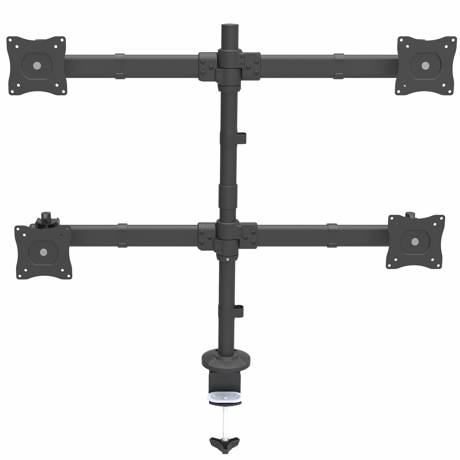 StarTech.com Braccio Articolato da Scrivania per 4 Monitor - Supporto VESA fino a 27'' - Struttura in Acciaio Robusto - Kit di Montaggio Incluso - Braccio Regolabile
