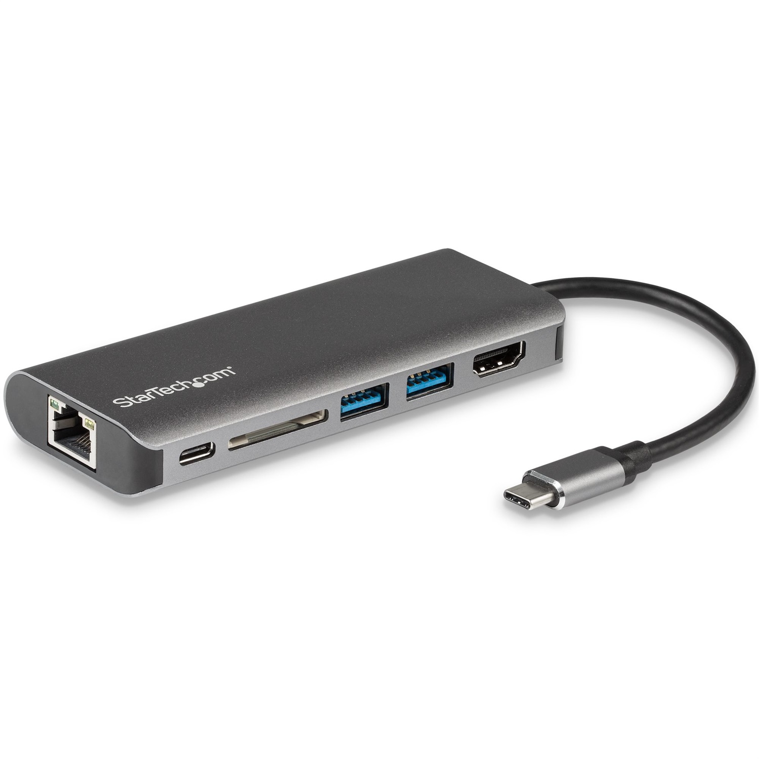 StarTech.com Adattatore Multiporta USB-C - Dock Portatile con HDMI 4K, Hub 3x USB 3.0, Lettore Schede SD, GbE, Power Delivery 60 W Pass-Through